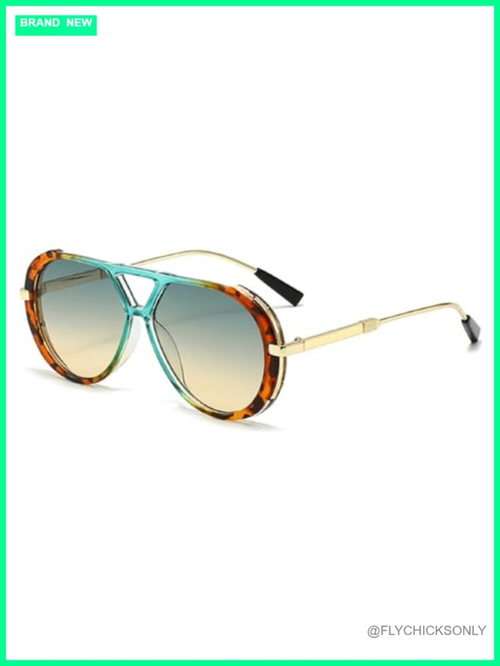 Oversized Pilot Sunglasses UV Protected Full-Frame Aviator